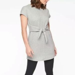 Athleta Embrace Tie Waist Sweatshirt Dress Dress, Gray, S